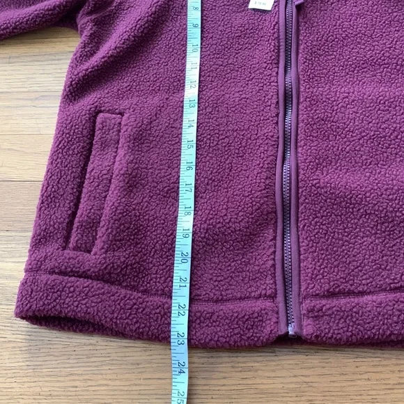 🎄GAP plum colored sherpa fleece zip up. Size S. NWT. - Picture 5 of 8